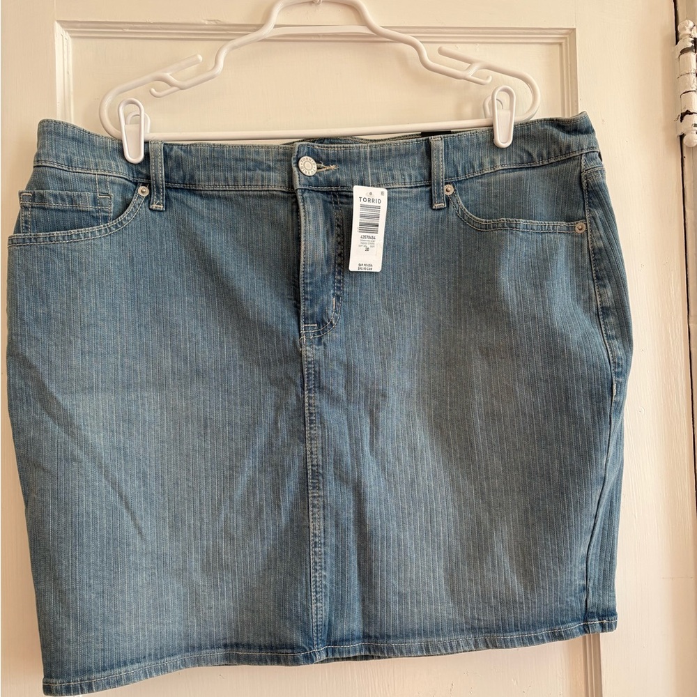 torrid Light Blue Denim Mini Skirt